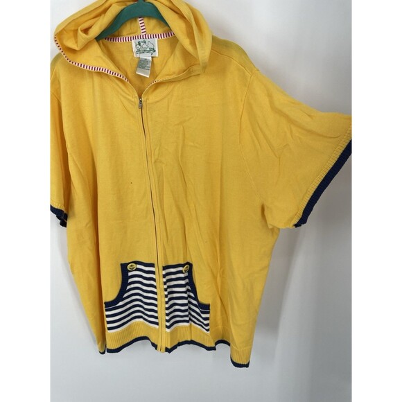 The Quacker Factory Hooded Nautical Short Sleeve Boat Sailor Summer Anchor 3X - Picture 5 of 12